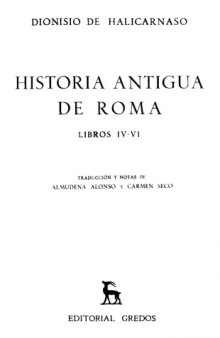 Historia antigua de Roma. Libros IV-VI