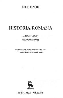 Historia Romana. Libros I-XXXV (Fragmentos)