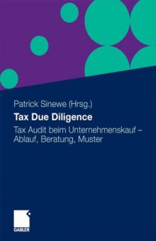 Tax Due Diligence: Tax Audit beim Unternehmenskauf - Ablauf, Beratung, Muster