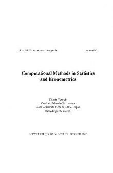 Computational Method in Statistics and Econometrics