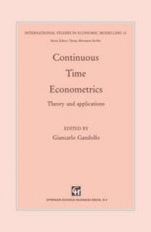 Continuous-Time Econometrics: Theory and applications