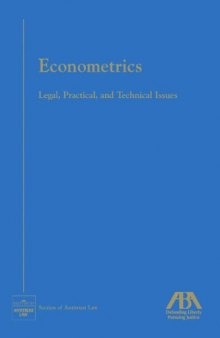 Econometrics: Legal, Practical and Technical Issues - antitrust law