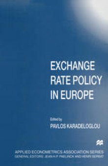 Exchange Rate Policy in Europe