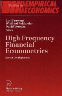 High Frequency Financial Econometrics: Recent Developments