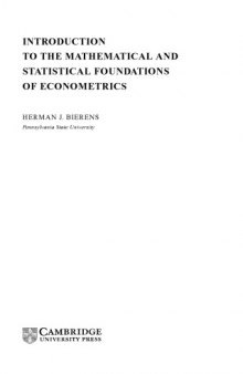 Introduction to the mathematical and statistical foundations of econometrics