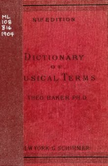 A Dictionary of Musical Terms, 8ed