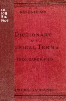 A Dictionary of Musical Terms, 8ed