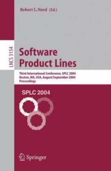 Software Product Lines: Third International Conference, SPLC 2004, Boston, MA, USA, August 30-September 2, 2004. Proceedings