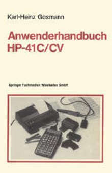 Anwenderhandbuch HP-41 C/CV