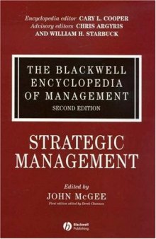 The Blackwell Encyclopedia of Management, Strategic Management (Blackwell Encyclopaedia of Management) (Volume 12)