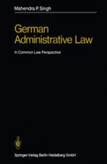 German Administrative Law: In Common Law Perspective