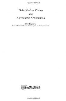 Finite Markov chains and algorithmic applications