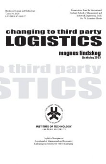 Changing to third party logistics