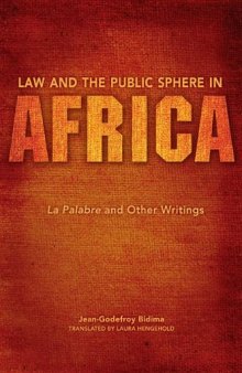 Law and the Public Sphere in Africa: La Palabre and Other Writings