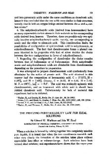 The Freezing-Point-Solubility Law for Ideal Solutions (1915)(en)(5s)