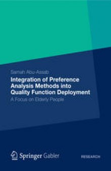 Integration of Preference Analysis Methods into Quality Function Deployment: A Focus on Elderly People