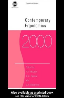 Contemporary Ergonomics 2000 (Contemporary Ergonomics)