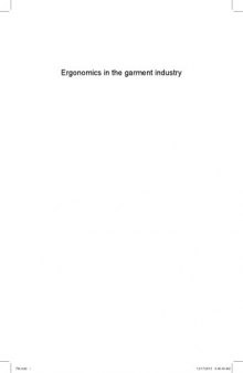 Ergonomics in the garment industry