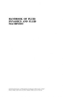 Handbook of Fluid Dynamics and Fluid Machinery v 1