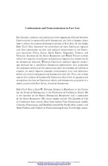 Confucianism and Democratization in East Asia