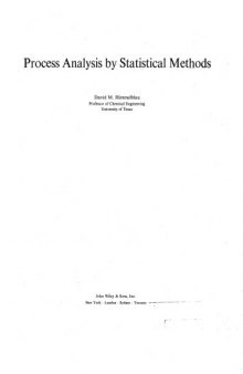 Process Analysis by Statistical Methods