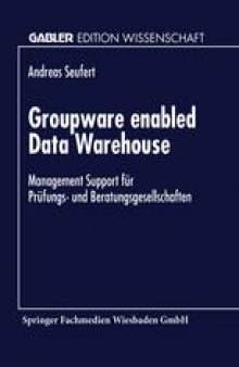 Groupware enabled Data Warehouse: Management Support für Prüfungs- und Beratungsgesellschaften