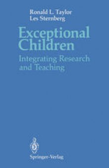 Exceptional Children: Integrating Research and Teaching