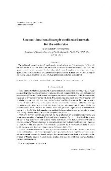 Unconditional small-sample confidence intervals for the odds ratio