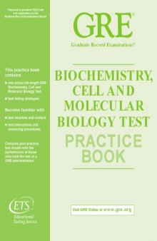 Biochemistry, Cell & Molecular Biology Gre Practice Book