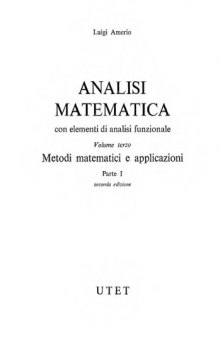 Analisi matematica volume III   parte prima