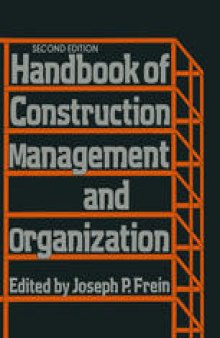 Handbook of Construction Management and Organization