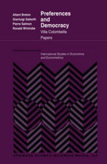 Preferences and Democracy: Villa Colombella Papers