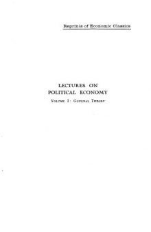 Lectures on Political Economy General