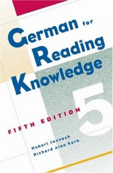 German for Reading Knowledge, 5th Edition