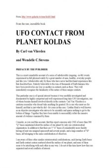 UFO contact from planet Koldas : a cosmic dialogue
