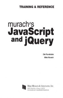 Murach’s javascript and jQuery