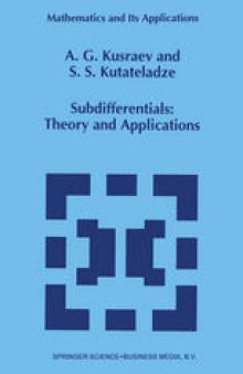 Subdifferentials: Theory and Applications