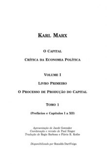 O capital : crítica da economia política
