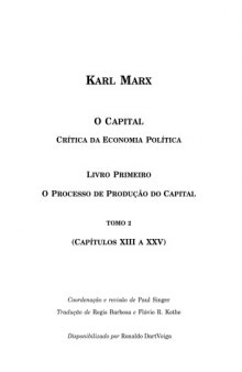 O capital : crítica da economia política
