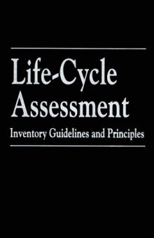 Life-Cycle Assessment: Inventory Guidelines and Principles