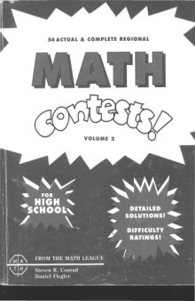 Math Contests for High School, Volume 2: School Years 1982-83 through 1990-91