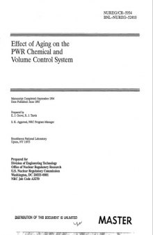 Effects of Aging on PWR Chemical, Volume Ctl System