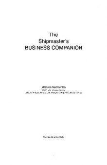 The shipmaster's business companion