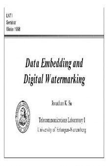 Data Embedding and Digital Watermarking