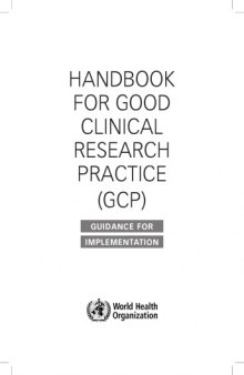 Handbook for good clinical research practice (GCP): guidance for implementation
