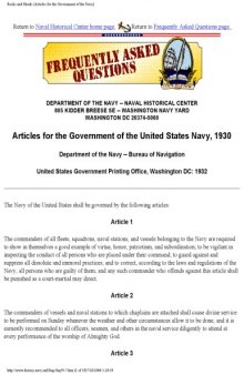 Articles for the Government of the US Navy [website capture]