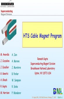 HTS Cable Magnet Program [presentation slides]