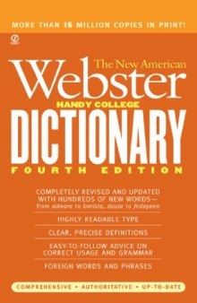 The New American Webster Handy College Dictionary 4th Edition