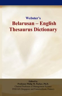 Webster's Belarusan - English Thesaurus Dictionary