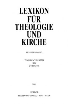 Lexikon für Theologie und Kirche (LThK3) - Band 10  